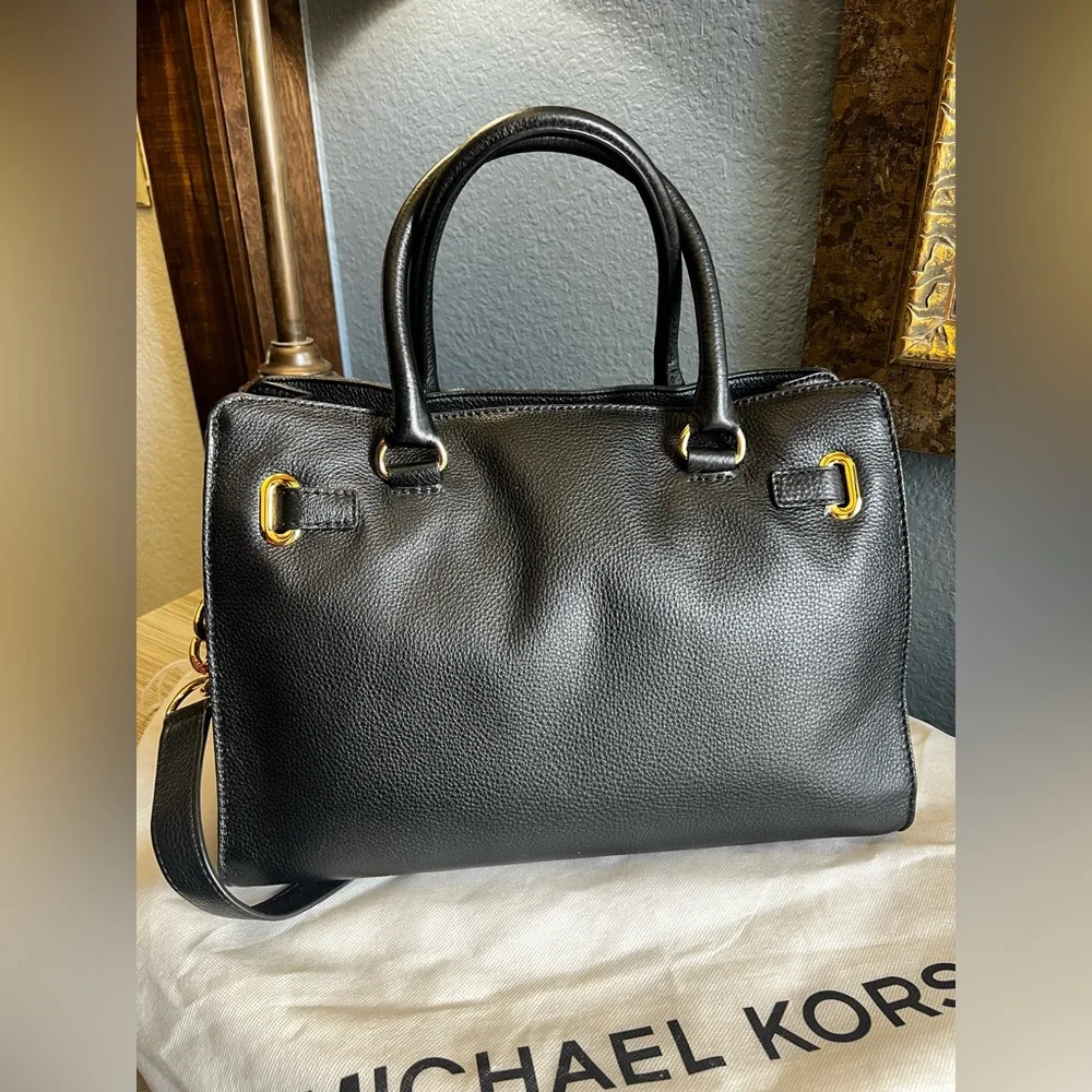 NEW!!! Michael Kors Leopard-Print Satchel in Black, Tan & Cream